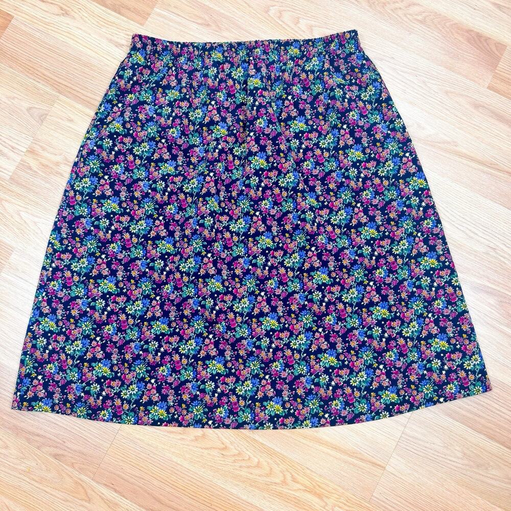 Women's Vintage Skirt Blue Floral TOG Shop Size 16 Fairy Romantic Boho